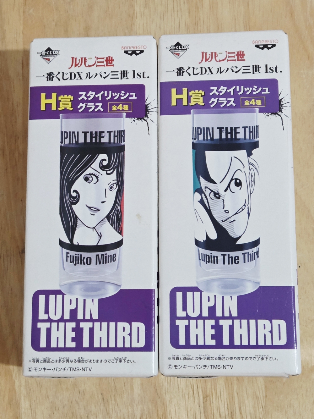 Lupin The Third Anime Character Glasses - Fujiko Mine & Lupin Set